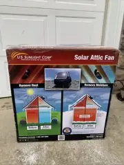 NEW in Box U.S.Sunlight 1010TR/HW Solar/Hybrid Roof Attic Fan Ventilator