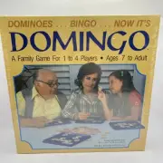 1982 Domingo Board Game-Whitman-Dominoes/Bingo-1 to 4 Players-Complete