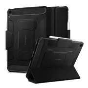 SPIGEN iPad Air 11 Inch M3/M2 7th/6th/5th/4th Gen (2025/2024/2022/2020) Case, Genuine SPIGEN Rugged Armor Pro Pen Holder Cover for Apple - Black