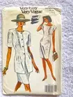 1991 Vintage VOGUE PATTERN 8090 - Jacket, Dress - SIZE 12-14-16 (UNCUT)