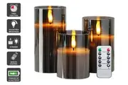 LED Flameless Candles with Remote Control (3 Pack)