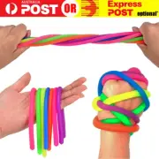 LAEGE 6 PCS Monkey Noodle Rainbow set Pop it Stretchy Fidget Toy Stress Relief
