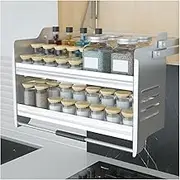 Wall Cabinet Lifting Bowl Basket,Convenient Pull Down Shelving,Upper Storage Organizer,Space Saving for Home Bar Cafe(750mm)