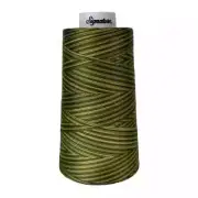 Signature Variegated 40 weight cotton thread 3000 yard cone- Olive Hues