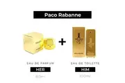 Lady Million 80ml EDP Women + One Million 100ml EDT Men by Paco Rabanne