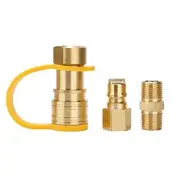 3/8 Inch Natural Gas Quick Connect Fittings, LP Gas Propane Hose Quick Discon...