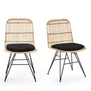 Breeze Gili Natural Rattan Dining Chairs Set of 2