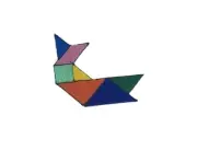Embroidery patch sew badge iron on glue transfer tangram