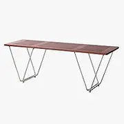 GUAWJRZDP Dining Bench, Wood Dining Bench, Dining Room Bench, Industrial Table Bench with Metal Legs, End of Bed Bench, Entryway Bench for Living Room, Bedroom, 120cm(Brown)