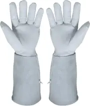 Rose Pruning Gloves for Men and Women. Goatskin Leather Gardening Gloves
