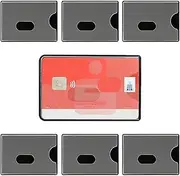 [LIURFLNC] Pack of 6 Credit Card Sleeves, Card Sleeves, Portable High-Quality Safecard, Fashionable Generous Credit Card Case for Going Out School Work Leisure Activities (Black), Black, 1, Classic
