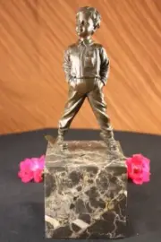 Great Detailed Vienna Bronze Hand Crafted Lox Wax Bronze Ski Bronze Statue Gift
