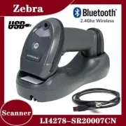 Original Zebra LI4278-SR20007CN Wireless 1D Barcode Scanner w Cradle & Battery