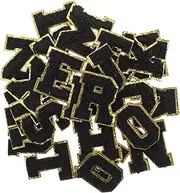 DOITOOL 26PCS Decorative Embroidered Patches Letter Shaped Back Patches for Clothing Repair Sewing DIY Crafts for Bags Jackets and More