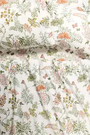 Cotton Flannelette Sheet Set Feuilles Floral Print