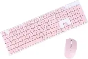 Wireless Keyboard Mouse Combo, Full Sized 2.4G Cordless Keyboard with Silent....