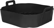 OSALADI Silicone Bakeware Fryer Basket with Handle Air Fryer Oven Basket Air Fryer Baking Tray Air Fryer Silicone Pot Silicone Baking Pans Silicone Liner for Restaurant Square Silica Gel