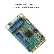 Pci-e to USB3.0 Expansion Card 19pin Mini-pcie On Front 6gb /s