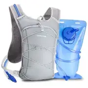 Hydration Backpack with 2L Hydration Bladder Lightweight Water Backpack Gray