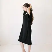 Dwell & Slumber M/L black caftan New with tags