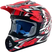 AFX FX-17 Offroad Helmet Butterfly Matte Ferrari Red