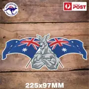 KANGAROO STICKER DOWN UNDER AUSSIE AUSTRALIAN FLAG HUNTING 4X4 UTE