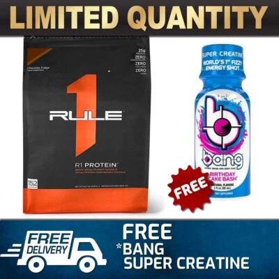 RULE 1 R1 ONE PROTEIN WHEY POWDER ISOLATE 10LB (4.54Kg) || WPI ON LEAN *