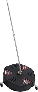 16 Inch Pressure Washer Surface Cleaner, 3600PSI Surface Cleaner for Pressure Washer Attachment, with 3 Wheels, 1/4 Inch Quick Connect, 2 Extension Wands, for Concrete, Patio, Side