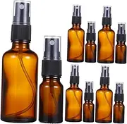 OSOLADY 10ml Empty Glass Spray Bottles Perfume Travel Bottles for Essential Oils 10pcs Mini Refillable Fine Mist Bottles Cap for Travel Toiletries