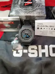 BRAND NEW AUTHENTIC CASIO G-SHOCK WITH POPPING NEON ACCENTS, MODEL GA-2100-1A2ER