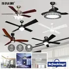 Ceiling Fan Electric 3/4/5 Blade Cooling w/ LED Light Remote Control 42"/48"/52"