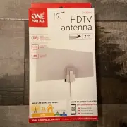 One For All HDTV Indoor Antenna for 1080P 4K Free TV Channels, Ultra Thin New