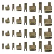 4Set Zipper Repair Kits 4Sizes Retainers Box & Insertion Pins Bronze