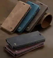 CaseMe Retro Matte Soft Leather Wallet Case for iPhone XS Max