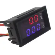Mini Digital Ammeter Voltmeter DC100V 100A Amp Volt Current Meter Gauge Dual LED
