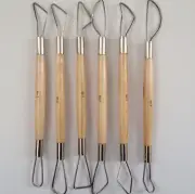 6 pcs 12 Tools Clay Sculpting Set Wax Carving Pottery Shapers Polymer Modeling