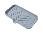 Kitchen Soap Tray, Sink Tray for Kitchen Counter/Soap Bottles, Holder and Organizer - Deep gray