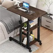 Bed Table Sit Stand Desk Folding Dining Table Laptop Stand for Bed Laptop Desk Sofa Side Table Computer Table Adjustable Table,Brown