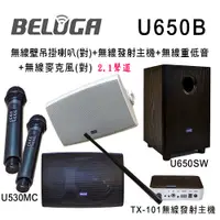 在飛比找松果購物優惠-BELUGA 白鯨牌 U650B 無線壁掛音響喇叭2.1豪華