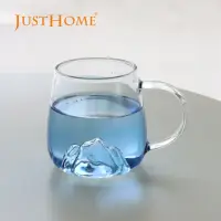 在飛比找momo購物網優惠-【Just Home】漸層藍山耐熱玻璃馬克杯400ml(杯 