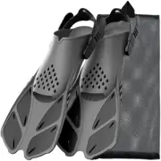 Snorkel Fins Adjustable Buckles Swimming Flippers Short Silicone Scuba Diving Sh