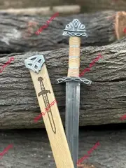Hand Forged Damascus Steel Viking Sword Sharp Battle Ready Medieval Sword