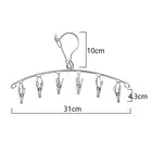20 Pegs Stainless Steel Clothes Drying Hanger Windproof Clothing Rack Clips S*d*