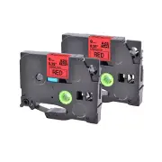 2PK Compatible Brother H100 TZ-421 TZe-421 Black on Red Label Tape 0.35"