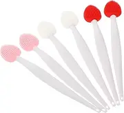 VINTORKY Ergonomic Design Lip Scrub Brush Silicone Nose Brush Set Exfoliating Nose Lip Scrub for Deep Cleaning