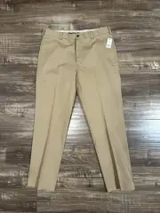 NWT Brooks Brothers Advantage Chino Clark Khaki Pants Wrinkle Free Men Sz 35x30