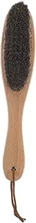 Horsehair Clothes Brush Soft Bristles for Dust Removal Wooden Handle for Horse Skin Cleaning