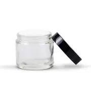 Clear Plastic Jar with Black Lid (10gm)