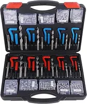 maXpeedingrods 320 PCS Helicoil Thread Repair Kit, Metric & SAE Spark Plug Thread Repair Set with HSS Drill Bits, Inserts, Taps, Break-Off Tools for M5 M6 M8 M10 M12 & 1/4" 5/16" 3/8" 7/16" 1/2" Size