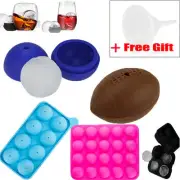 New Silicon Whiskey Ice Cube Ball Maker Mold Sphere Mould Brick Party Tray Round